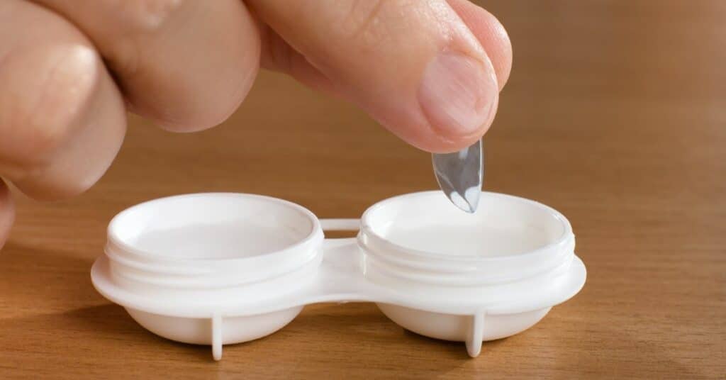 Contact lenses and solution